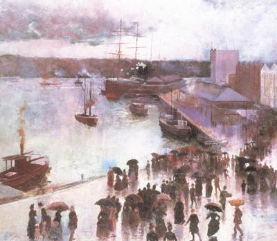 Charles conder Departure of thte OrientCircularQuay (nn02) Sweden oil painting art